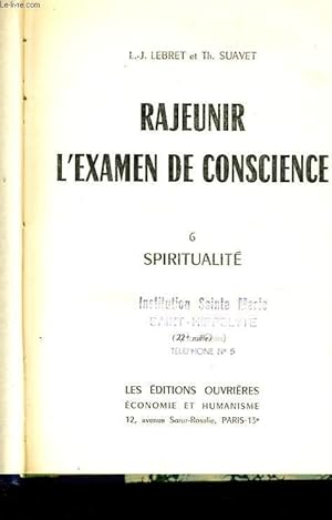 Bild des Verkufers fr RAJEUNIR L'EXAMEN DE CONSCIENCE zum Verkauf von Le-Livre