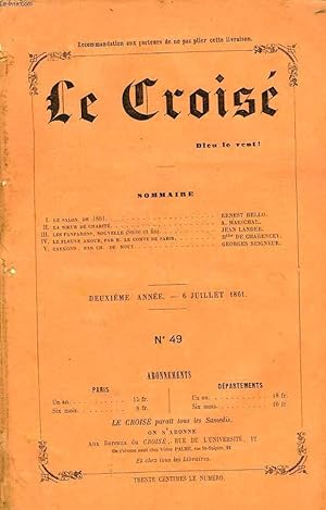 Seller image for LE CROIS, DIEU LE VEUT !, 2e ANNEE, N 49, JUILLET 1861 for sale by Le-Livre