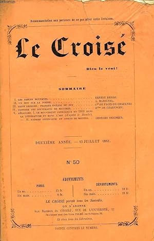 Seller image for LE CROIS, DIEU LE VEUT !, 2e ANNEE, N 50, JUILLET 1861 for sale by Le-Livre