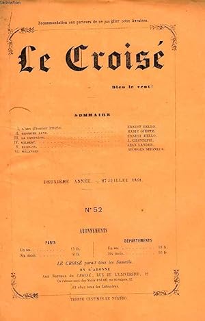 Seller image for LE CROIS, DIEU LE VEUT !, 2e ANNEE, N 52, JUILLET 1861 for sale by Le-Livre