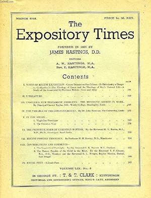 Seller image for THE EXPOSITORY TIMES, MARCH 1948 for sale by Le-Livre