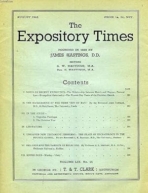 Seller image for THE EXPOSITORY TIMES, AUGUST 1948 for sale by Le-Livre