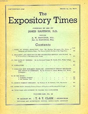 Seller image for THE EXPOSITORY TIMES, SEPT. 1948 for sale by Le-Livre