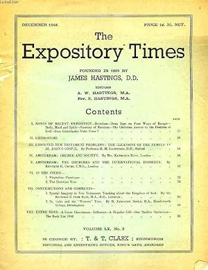 Seller image for THE EXPOSITORY TIMES, DEC. 1948 for sale by Le-Livre
