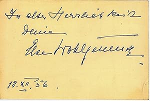Seller image for Eigenh. Briefkarte mit U. for sale by Antiquariat INLIBRIS Gilhofer Nfg. GmbH