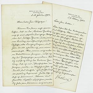 Imagen del vendedor de 2 eigenh. Briefe mit U. a la venta por Antiquariat INLIBRIS Gilhofer Nfg. GmbH