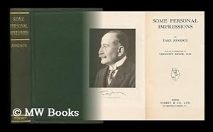 Seller image for Some Personal Impressions with an Introduction by Viscount Bryce, O. M for sale by MW Books