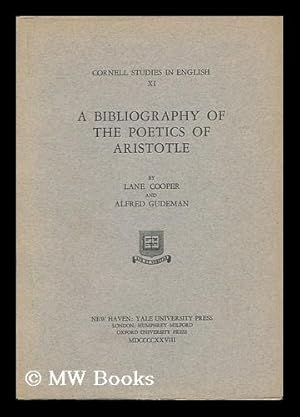 Seller image for A Bibliography of the Poetics of Aristotle, by Lane Cooper and Alfred Gudeman for sale by MW Books