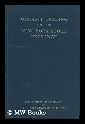 Image du vendeur pour Odd-Lot Trading on the New York Stock Exchange mis en vente par MW Books