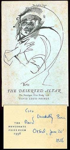 Bild des Verkufers fr The Deserted Altar: The Newdigate Prize Poem, 1956 zum Verkauf von Between the Covers-Rare Books, Inc. ABAA