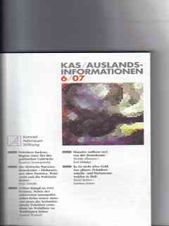 Bild des Verkufers fr KAS / Auslandsinformationen 6/2007 ( Konrad-Adenauer-Stiftung ) zum Verkauf von Versandantiquariat Christian Back