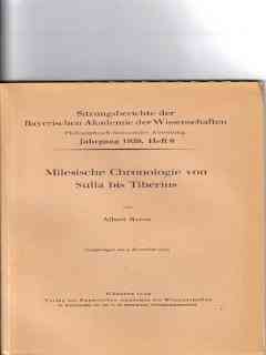 Milesische Chronologie von Sulla bis Tiberius