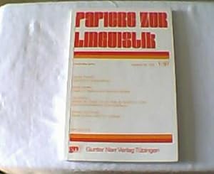 Image du vendeur pour Papiere zur Linguistik - Nummer 56 Heft 1/97 mis en vente par Versandantiquariat Christian Back