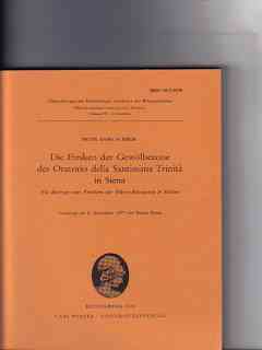 Seller image for Die Fresken der Gewlbezone des Oratorio della Santissima Trinit in Siena : e. Beitr. zum Problem d. Drer-Rezeption in Italie for sale by Versandantiquariat Christian Back