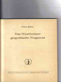 Das Wertheimer glagolitische Fragment