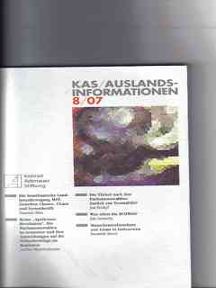 Bild des Verkufers fr KAS / Auslandsinformationen 8/2007 ( Konrad-Adenauer-Stiftung ) zum Verkauf von Versandantiquariat Christian Back