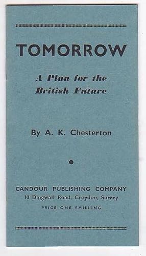 Seller image for Tomorrow: A Plan for the British Future for sale by Renaissance Books, ANZAAB / ILAB