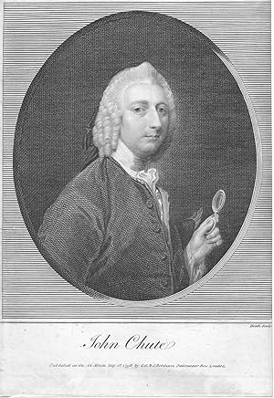 Chute, J. - Friend of Horace Walpole - an Original Antique Engraved Portrait