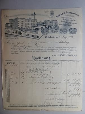 Tabakfabrik. Cigarettenfabriken Duisburg, Gross-Steinheim b. Hanau, Büscherheide b. Bünde i. West...