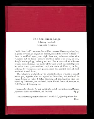 THE RED LIMBO LINGO. A Poetry Notebook. Signed