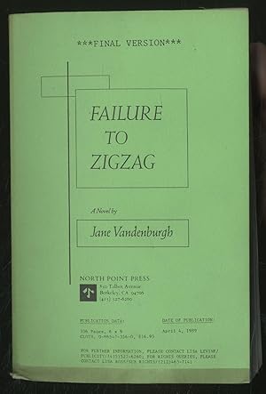 Bild des Verkufers fr Failure to Zigzag zum Verkauf von Between the Covers-Rare Books, Inc. ABAA