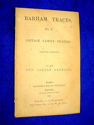 Image du vendeur pour Barham Tracts No V. Cottage Family Prayers. mis en vente par Tony Hutchinson