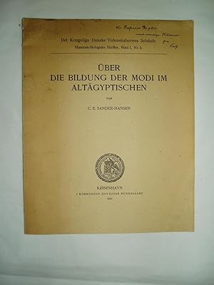 Seller image for ber die Bildung der Modi im Altgyptischen for sale by Expatriate Bookshop of Denmark
