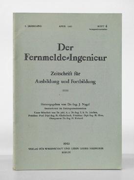 Imagen del vendedor de Der Fernmelde-Ingenieur. Zeitschrift fr Ausbildung und Fortbildung. 2.Jahrgang, Heft 4. a la venta por Antiquariat An der Rott Oswald Eigl