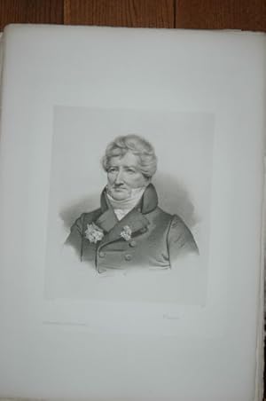 Bild des Verkufers fr Georges Cuvier (1769-1832), bedeutender franzsischer Naturforscher). Portrt in Halbfigur nach einer Lithographie von Maurin. Originale Photogravre (Heliogravre). zum Verkauf von Antiquariat  Braun