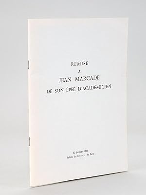 Remise à Jean Marcadé de son épée d'académicien. 12 Janvier 1985. Salons du Rectorat de Paris.