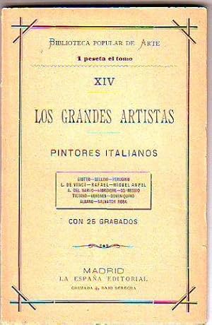 BIBLIOTECA POPULAR DE ARTE. LOS GRANDES ARTISTAS. PINTORES ITALIANOS. GIOTTO, BELLINI, PRUGINO, L...