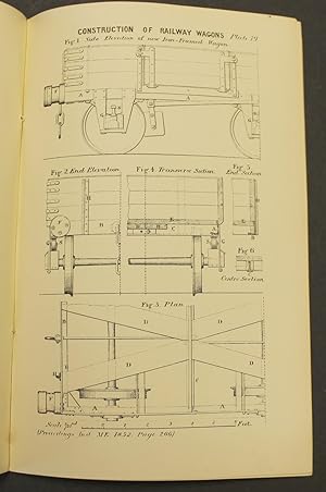Seller image for On improvements in the Construction and Materials of Railway Wagons by Adams; On a new Self-lubricating Axlebox for Railway Engines by Hodge; contained with another paper in the Proceedings of the Institution of Mechanical Engineers, 27th Oct. 1852. for sale by Bristow & Garland