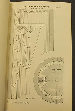 Bild des Verkufers fr On a New Railway Train Signal by Payne; On a Safety Apparatus for working Mine Shafts by Slate; contained with other papers in the Proceedings of the Institution of Mechanical Engineers, 3rd May 1854. zum Verkauf von Bristow & Garland