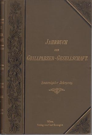 Imagen del vendedor de Jahrbuch der Grillparzer-Gesellschaft. 20. Jahrgang. a la venta por Antiquariat Carl Wegner