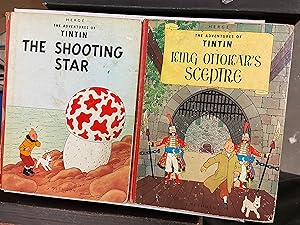 Set of 2 Books- The Adventures of Tintin: King Ottokar's Sceptre (Scepter), The Shooting Star