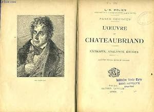 Imagen del vendedor de L'OEUVRE DE CHATEAUBRIAND extraits analyses tudes a la venta por Le-Livre