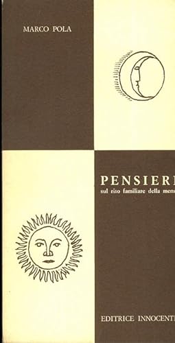 Image du vendeur pour Pensieri sul rito familiare della mensa. mis en vente par Studio Bibliografico Adige