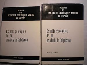 Bild des Verkufers fr Memoria del Instituto Geolgico y Minero de Espaa. Estudio geolgico de la provincia de Guipuzcoa. Num. 79 (2 Vols.) Tomo I. Texto y lminas. Tomo II Mapas y cuadros zum Verkauf von Librera Antonio Azorn