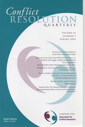 Conflict Resolution Quarterly 26(3) Spring 2009