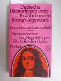 Deutsche Dichterinnen vom 16. Jahrhundert bis zur Gegenwart.