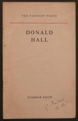 The Fantasy Poets Donald Hall