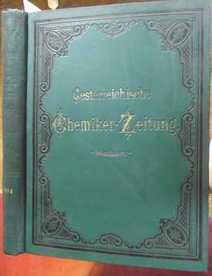 Imagen del vendedor de Oesterreichische Chemiker-Zeitung (vormals Zeitschrift fr Nahrungsmittel-Untersuchung, Hygiene und Warenkunde). Siebenter [ 07. ] Jahrgang. Neue Folge 1904, komplett mit den Nummern 1 (1. Januar) bis 24 (15. Dezember). Aus dem Inhalt: W. Marckwald: Ueber asymmetrische Synthese / Gustav Rauter: Der Stand der anorganischen chemischen Industrie am Ende des Jahres 1903 / M. Mansfeld: Zulssigkeit der Behandlung von Kakao mit Alkalien (sog. Hollndisches Verfahren) / Rudolf Ditmar: Ueber die Chemie des Kautschuk, unter besonderer Bercksichtigung der Vulkanisation und der analytischen Bestimmungen desselben / K. A. Hofmann: Radioaktive Stoffe nach dem neuesten Stande der Forschung / J. J. Ziffer: Uber das neue Patentgesetz in Oesterreich in Theorie und Praxis / Neumann Wender: Der Mechanismus der Guajakreaktion / Arnold Politzer: Verbesserte Laboratoriumsapparate / G. Schweitzer: Ueber Umwandelung der tierischen Haut in Leder / M. Ballo: Bestimmung des Schmutzgehaltes in der Milch / Karl H a la venta por Antiquariat Carl Wegner