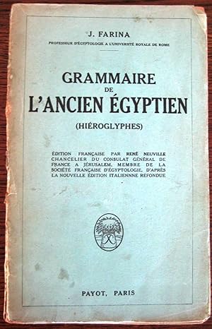 Grammaire de l'ancien Egyptien (Hiéroglyphes)