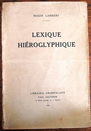 Lexique Hiéroglyphique