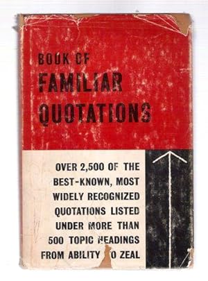Bild des Verkufers fr Book of Familiar Quotations zum Verkauf von Gyre & Gimble