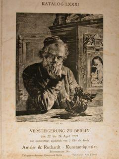 Kunst-Auktion LXXXI von Amsler & Ruthardt. Das fast vollstaendige graphische Werk von ADOLPH VON ...