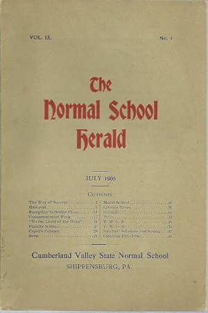 Imagen del vendedor de The Normal School Herald (Vol. IX, No. 4, July 1905) a la venta por The Book Junction