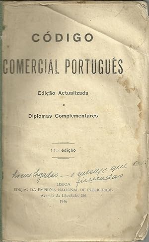 CÓDIGO COMERCIAL PORTUGUÊS: Edição actualizada e Diplomas Complementares