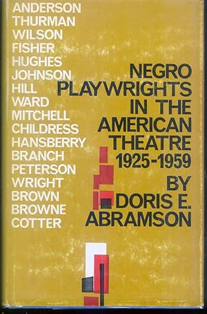 Negro Playwrights in the American Theatre 1925-1959