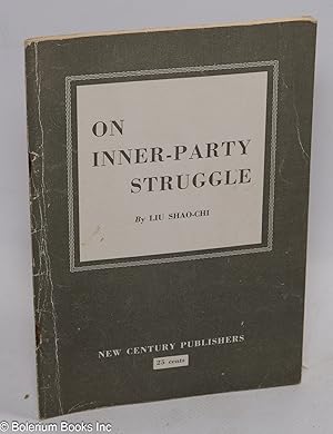 Seller image for On inner-party struggle for sale by Bolerium Books Inc.